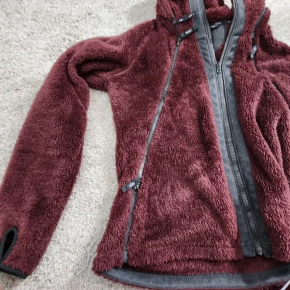 Kuhl Women's Flight Jacket Italian Fleece Hooded Pockets Thumb Loops Size M - Picture 12 of 16